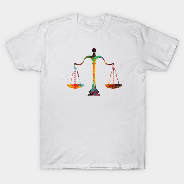 Scales of Justice Art T-Shirt by erzebeth